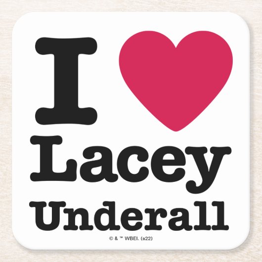 Caddyshack | I Liebe Lacey Underall Rechteckiger Pappuntersetzer (Vorderseite)