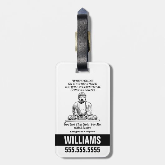 Caddyshack ich Got, dass für mich Gepäckanhänger (Rückseite vertikal)