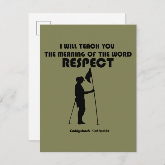 Caddyshack | Ich werde Ihnen die Bedeutung des W b Postkarte (Vorne/Hinten)