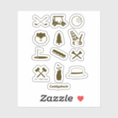 Caddyshack-Icons Aufkleber (Blatt)