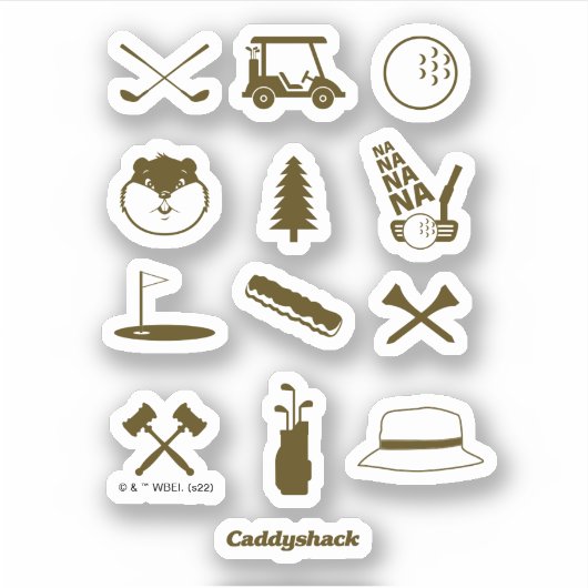 Caddyshack-Icons Aufkleber (Vorderseite)