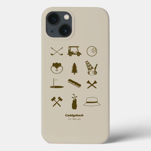 Caddyshack-Icons Case-Mate iPhone Hülle (Rückseite)