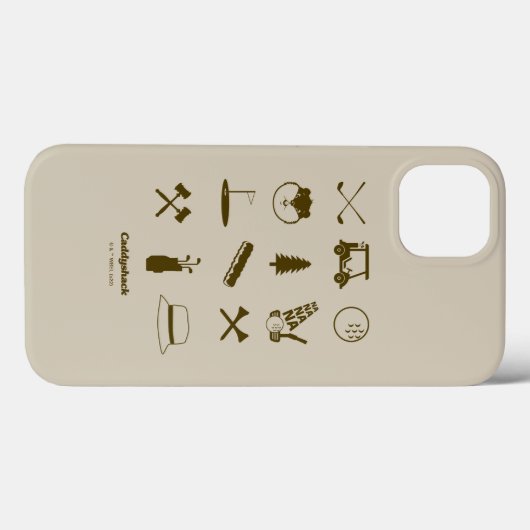 Caddyshack-Icons Case-Mate iPhone Hülle (Rückseite (Horizontal))