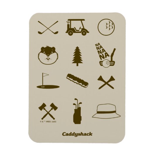 Caddyshack-Icons Magnet (Vertikal)
