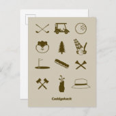 Caddyshack-Icons Postkarte (Vorne/Hinten)