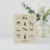 Caddyshack-Icons Postkarte (Stehend Vorderseite)