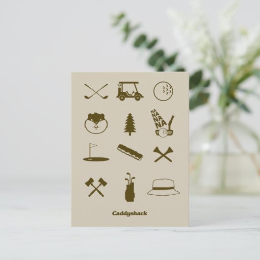 Caddyshack-Icons Postkarte (Stehend Vorderseite)