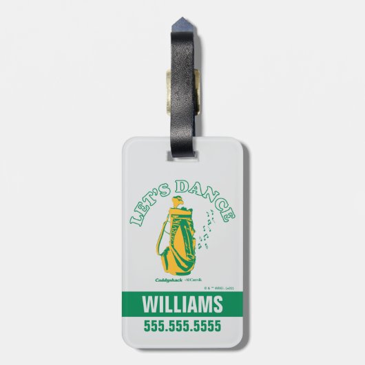 Caddyshack | Lasst uns tanzen Gepäckanhänger (Rückseite vertikal)