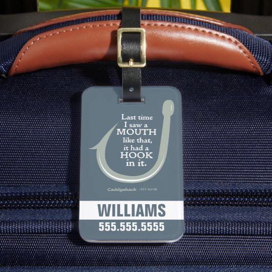 Caddyshack | Letztes Mal sah ich so einen Mund Gepäckanhänger (Vorderseite Insitu 2)