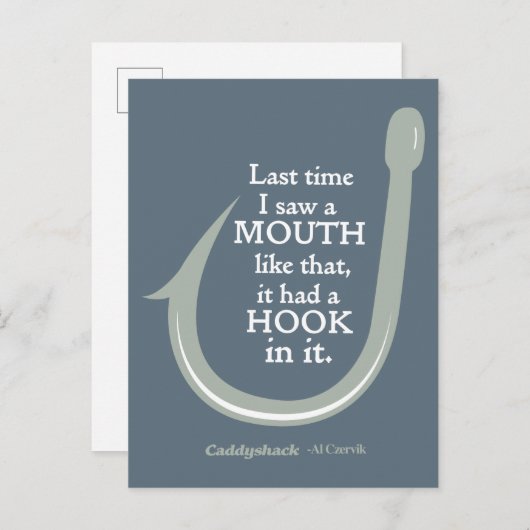 Caddyshack | Letztes Mal sah ich so einen Mund Postkarte (Vorne/Hinten)