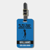 Caddyshack | Oh Mrs. Crane Gepäckanhänger (Vorderseite vertikal)