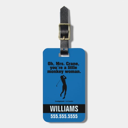 Caddyshack | Oh Mrs. Crane Gepäckanhänger (Vorderseite vertikal)