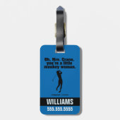 Caddyshack | Oh Mrs. Crane Gepäckanhänger (Rückseite vertikal)