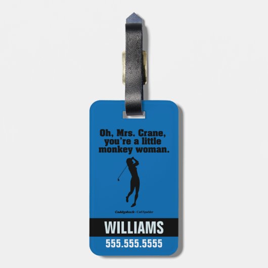 Caddyshack | Oh Mrs. Crane Gepäckanhänger (Rückseite vertikal)