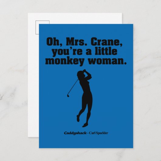 Caddyshack | Oh Mrs. Crane Postkarte (Vorne/Hinten)