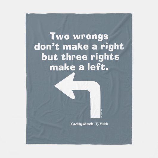 Caddyshack | Zwei Fehler machen kein Recht Fleecedecke (Vorderseite)