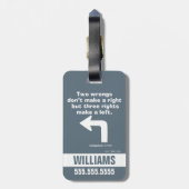 Caddyshack | Zwei Fehler machen kein Recht Gepäckanhänger (Rückseite vertikal)