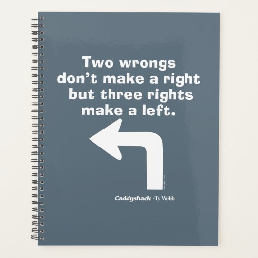 Caddyshack | Zwei Fehler machen kein Recht Planer (Vorderseite)