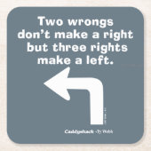 Caddyshack | Zwei Fehler machen kein Recht Rechteckiger Pappuntersetzer (Vorderseite)