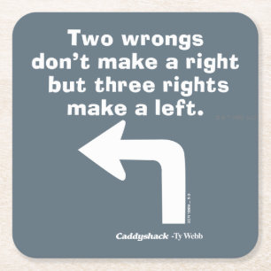 Caddyshack   Zwei Fehler machen kein Recht Rechteckiger Pappuntersetzer