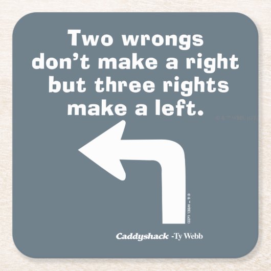 Caddyshack | Zwei Fehler machen kein Recht Rechteckiger Pappuntersetzer (Vorderseite)