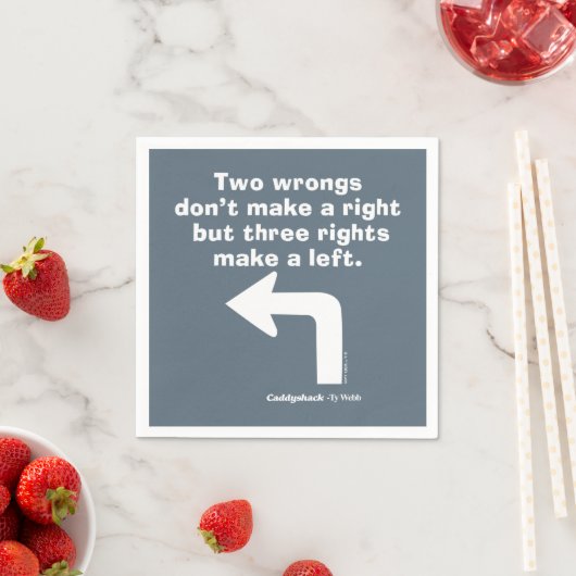 Caddyshack | Zwei Fehler machen kein Recht Serviette (Beispiel)