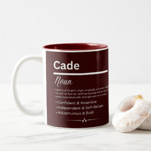 Cade Personalisierter Name Zweifarbige Tasse