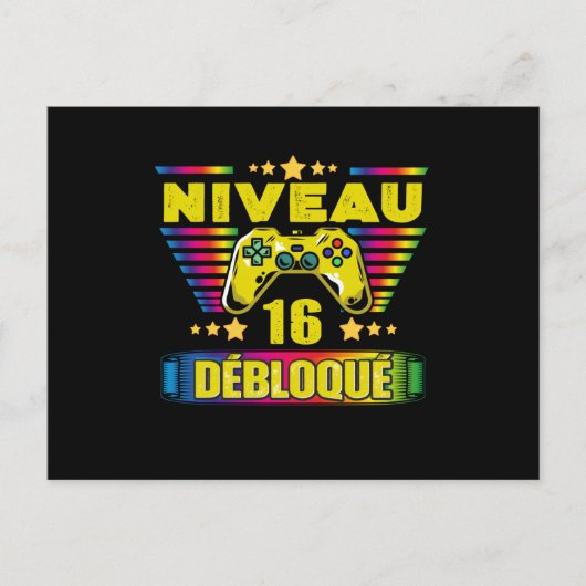 Cadeau 16 Jährlicher Gamer6 16 Postkarte (Vorderseite)