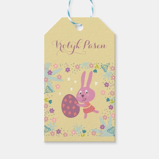 Cadeaulabel vrolijk pasen geschenkanhänger (Vorderseite)