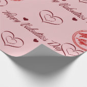 Cadeaupapier Happy Valentines Day Geschenkpapier (Ecke)