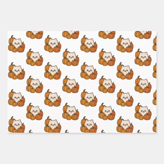 Cadeaupapier Set Halloween / Pomeranian Geschenkpapier Set (Vorderseite 3)