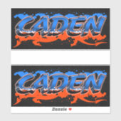 Caden Vorname Name Graffiti Aufkleber Sticker (Blatt)