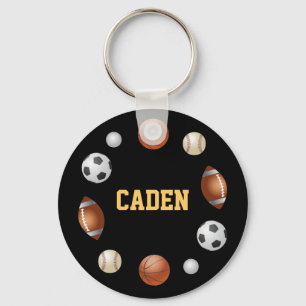 Caden World of Sports Key Chain - Schwarz Schlüsselanhänger