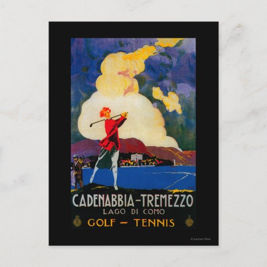 CadenabbiaTremezzo Vintages PosterEurope Postkarte (Vorderseite)
