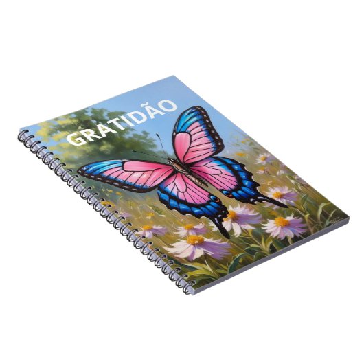 Caderno (80 Páginas, P&B) Borboleta Notizblock (Rechte Seite)