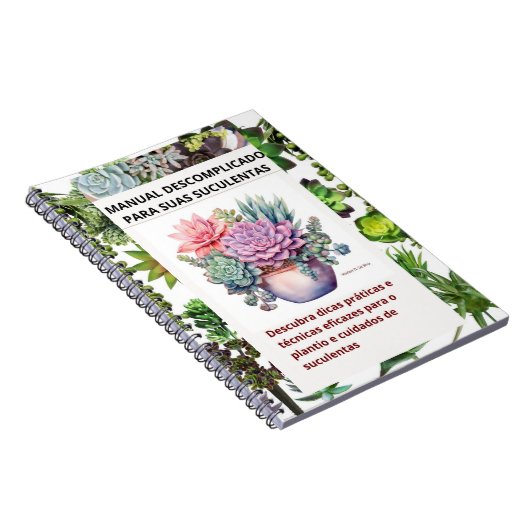 Caderno com capa de suculentas notizblock (Rechte Seite)