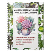 Caderno com capa de suculentas notizblock (Vorderseite)