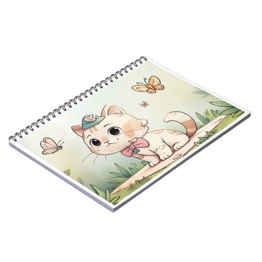 caderno com gatinho fofo notizblock (Linke Seite)