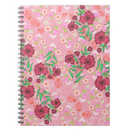 Caderno Espiral com Flores e joaninhas Notizblock