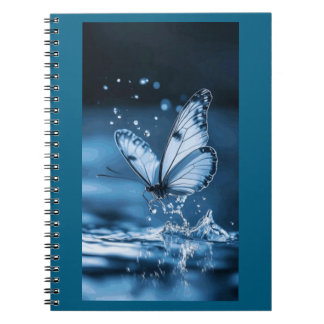 caderno espiral com foto borboleta notizblock