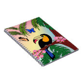 Caderno Espiral com Foto Tucano e borboletas Notizblock (Rechte Seite)