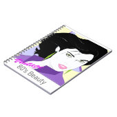 Caderno Espiral - com rosto de mulher 80s Style Notizblock (Linke Seite)