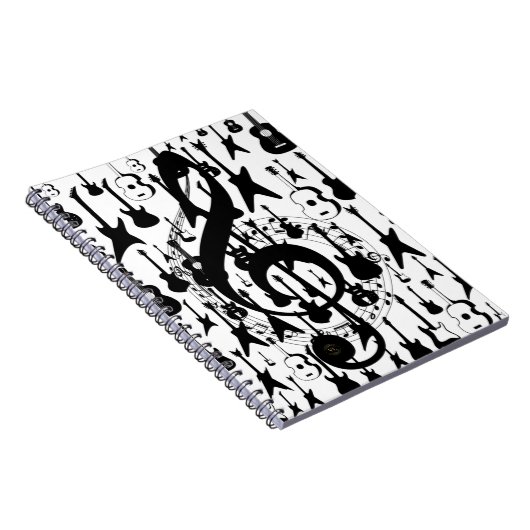Caderno espiral musical com clave de sol notizblock (Rechte Seite)