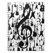 Caderno espiral musical com clave de sol notizblock (Vorderseite)