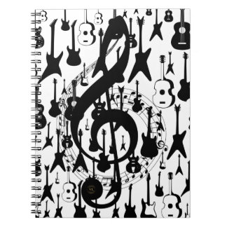 Caderno espiral musical com clave de sol notizblock