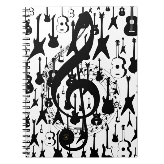 Caderno espiral musical com clave de sol notizblock (Vorderseite)