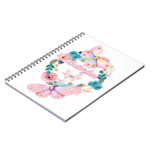 Caderno Espirale com Foto-Schmetterlinge Notizblock (Linke Seite)