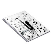 Caderno Espirale musicom saxofone Notizblock (Rechte Seite)