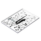 Caderno Espirale musicom saxofone Notizblock (Linke Seite)