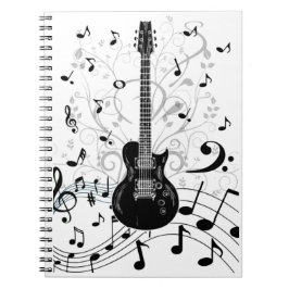 Caderno Espirale musique com gitarra Notizblock